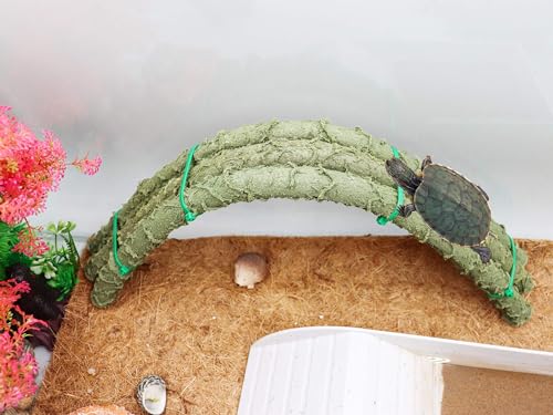 Oooct Turtle Climbing Toys, Plastic Simulation Reptile Climbing Ramp, Reptile Tank Terrarium Accessories, Jungle Climber Long Vines Habitat Decor for Lizards Geckos Snakes