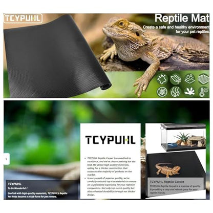 Substrate for Reptile Tank Safe Anti-Slip Easy to Clean | Terrarium Liner Bedding for 40-Gallon Feeders - color: M