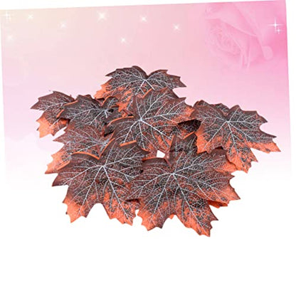 POPETPOP 12pcs Maple Leaf Litter Reptile Cage Decor Reusable Pet Habitat Decoration for Lizards Snakes Frogs Terrarium Accessories