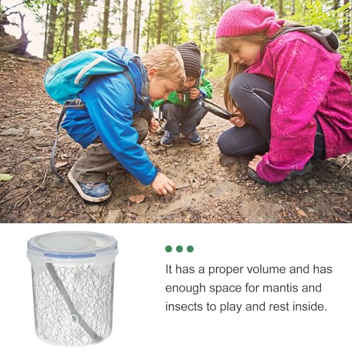 Plastic Reptile Feeding Box with Ventilation Holes, Easy to Mantis Breeder Cage for Small Crawling, Pet Supply Terrarium Container