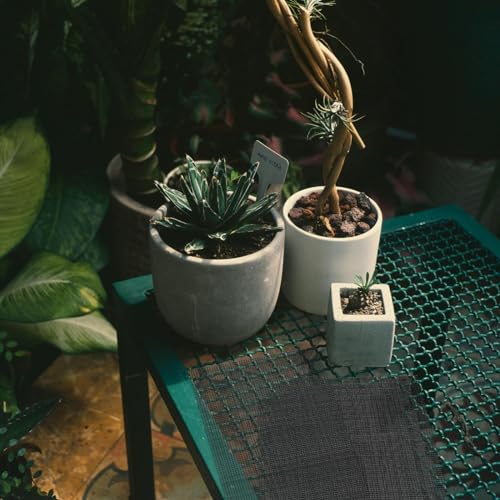 15 Pack Flower Pot Hole Mesh Pad, 11.8 * 7.8 Inch Bonsai Pot Mesh Plant Drainage Meshs Hole Screens Gasket Keep Soil from Flowing Away (Black)
