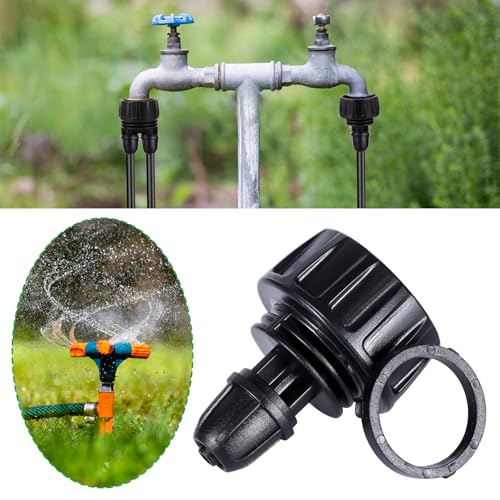 3/4'' to1/4'' Drip Irrigation Hose Adapter,Drip Tubing to Faucet | 3/4" Faucet Adapter to 1/4" Irrigation tubing, 3/4"Garden Faucet to 1/4 Irrigation Tubing for Garden Irrigation System - size: 3/4" to 1/4" Pipe Connector