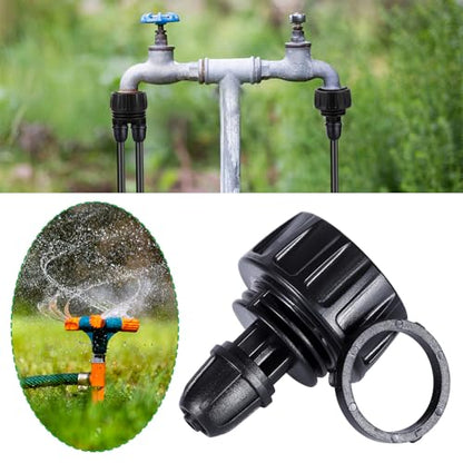 3/4'' to1/4'' Drip Irrigation Hose Adapter,Drip Tubing to Faucet | 3/4" Faucet Adapter to 1/4" Irrigation tubing, 3/4"Garden Faucet to 1/4 Irrigation Tubing for Garden Irrigation System - size: 3/4" to 1/4" Pipe Connector