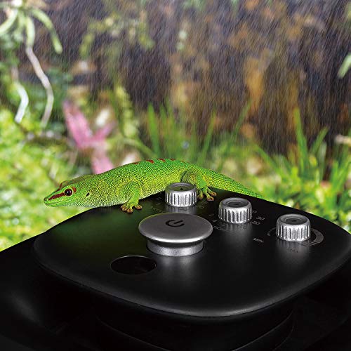 REPTI ZOO 10L Reptile Mister Fogger Terrariums Humidifier Extremly High Pressure Silent Pump Fog Machine Misting Rainforest Sprayer System Tank with 4PCS Nozzles for a Variety of Reptiles/Amphibians