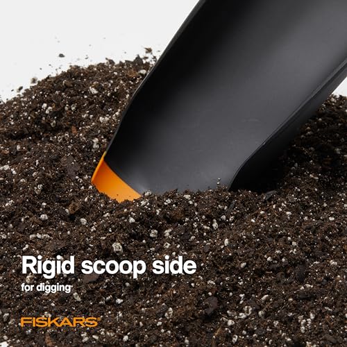 Fiskars Planting Soil Scoop & Brush Set, Dual-Sided Tool for Indoor Potting - style: Soil Scoop & Brush Set
