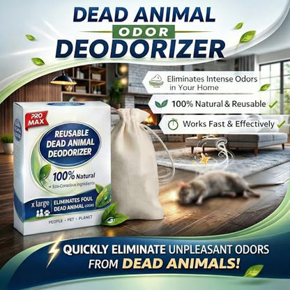 Animal Odor Eliminator for Strong Odor Remover, Dead Animal Smell Eliminator- Safe Indoor & Outdoor Use, Natural Odor Remover, Fresh & Effective