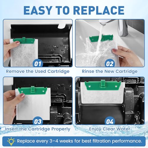24 Pack Medium Filter Cartridges Compatible with Tetra Whisper Bio-Bag Filters，Large Aquarium Filter Cartridge for Whisper 10i/IQ10/PF10 and Repto Filter 90 GPH