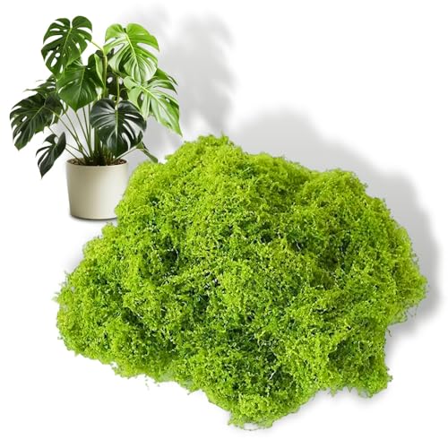 Artificial Moss 17.63oz – Fake Green Moss for Crafts, Potted Plants, Fairy Garden Decor, DIY Table Centerpieces, Wedding Party Decoration