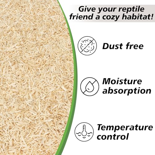 Sukh 14OZ Natural Aspen Shavings Reptile Bedding - Wood Shaving Pet Bedding | Soft Wood Shavings Terrarium & Tank Substrate Nest Material for Snake, Lizard, Tortoise, Small Animal, Rabbit, Chicken & Bird