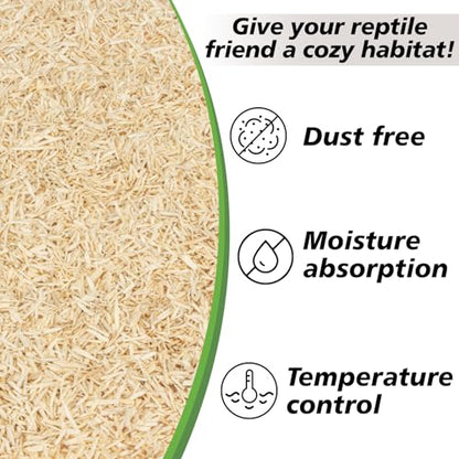 Sukh 14OZ Natural Aspen Shavings Reptile Bedding - Wood Shaving Pet Bedding | Soft Wood Shavings Terrarium & Tank Substrate Nest Material for Snake, Lizard, Tortoise, Small Animal, Rabbit, Chicken & Bird