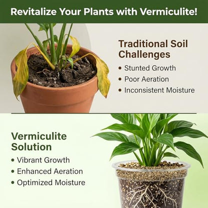 Sukh 14.6oz Organic Vermiculite for Plants - Gardening & Potting Supplies | Soil Amendment for Seed Starting, Indoor Potting, Gardening, Fine - Moisture Retention, Coarse - Aeration & Drainage - size: 1-3MM