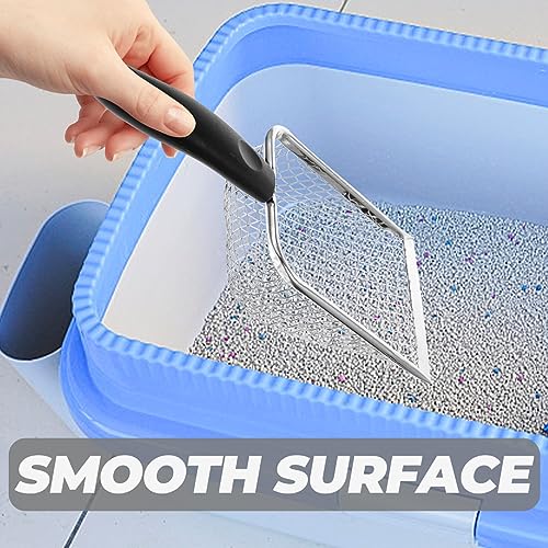 POPETPOP Handle Litter Scoop with Mesh Design for Easy Pet Waste Cleaning for Reptile Litter Boxes and Convenient Poop Shovel for Cat and Reptile Owners
