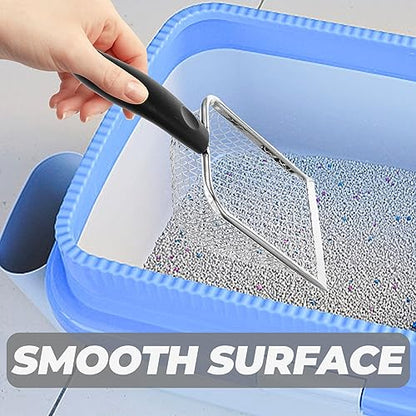 POPETPOP Handle Litter Scoop with Mesh Design for Easy Pet Waste Cleaning for Reptile Litter Boxes and Convenient Poop Shovel for Cat and Reptile Owners