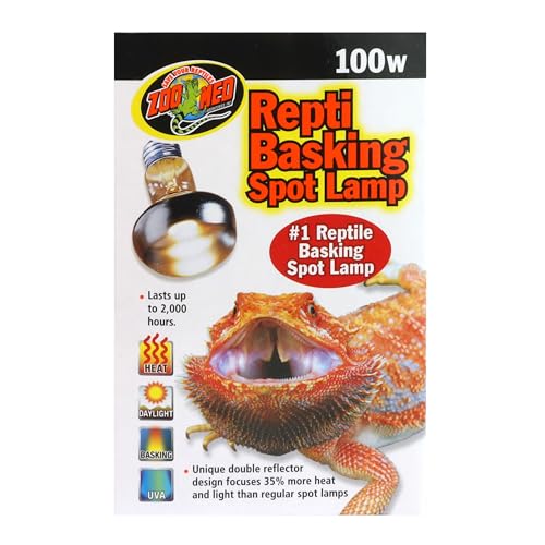 Zoo Med Repti Basking Spot Lamp Replacement Bulb 100 Watts Pack of 3 | 100W basking bulbs focus heat and UVA for diurnal reptiles