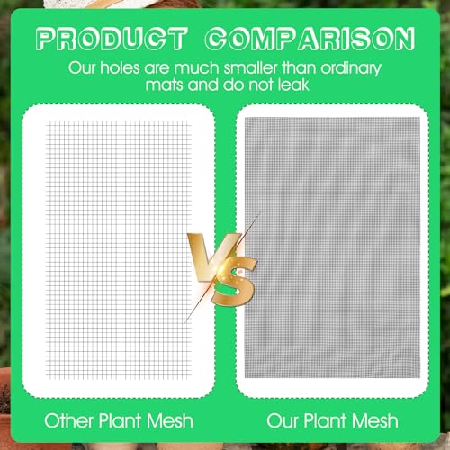 Ouligay 10pcs 11.8 X 7.8inch Flower Pot Hole Mesh Pad, Plastic Mesh Sheet, Eye Mesh, Keep Soil from Flowing Away,Bonsai Mesh DIY Drainage Netting Pot Bottom Grid Mat - color: Black