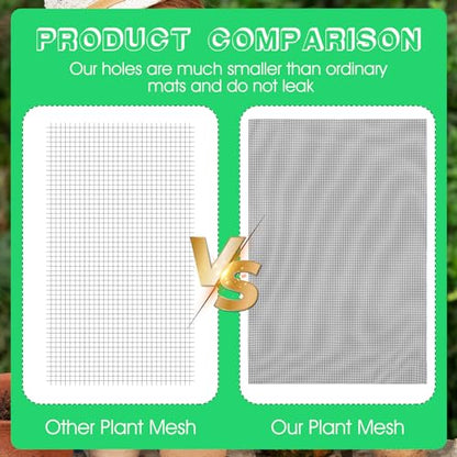 Ouligay 10pcs 11.8 X 7.8inch Flower Pot Hole Mesh Pad, Plastic Mesh Sheet, Eye Mesh, Keep Soil from Flowing Away,Bonsai Mesh DIY Drainage Netting Pot Bottom Grid Mat - color: Black