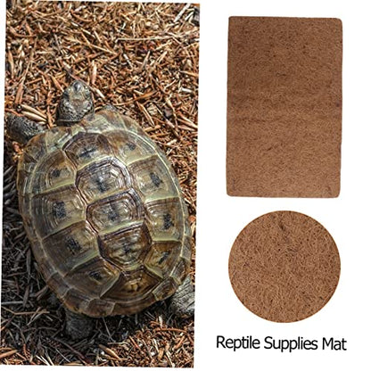 BESTonZON 3pcs Reptile Accessories Cozy Reptile Mat Cypress Mulch Bed Mat for Pet Tanks