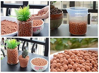 6.0 LB Clay Pebbles, 1/8'' Gardening Ceramsites Growing Media for Succulents Orchids, Aquaponics, Aquaculture Hydroponics. Ceramsite Clay Rocks Decor Cultivation, Leca for Plants - size: 6.0 LB