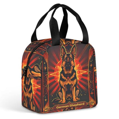 German Shepherd Dog Lunch Bag for Women Men | Insulated Lunch Box Leakproof Food Meal Containers Reusable Foldable 6L Capacity Lunch Tote Bags for Work Picnic Travel - color: style-13