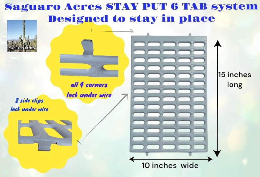 Saguaro Acres Rabbit and Small Animal Cage Resting Mat for Wire Floored Cages 2 Pack (Gray) - color: Gray