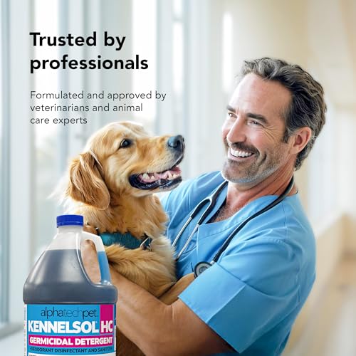 ATP KennelSol HC 1-Step High Disinfectant Cleaner for Kennels, 1 Gallon | EPA-Registered, super-high concentration formula, industrial-strength detergent and deodorizer for veterinary clinics