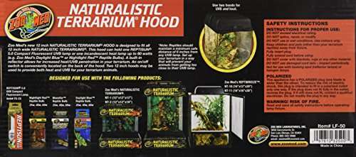 Zoo Med Naturalistic Terrarium Hood, 12-Inch (Pack of 6) - size: 12 INCH (Pack of 6)