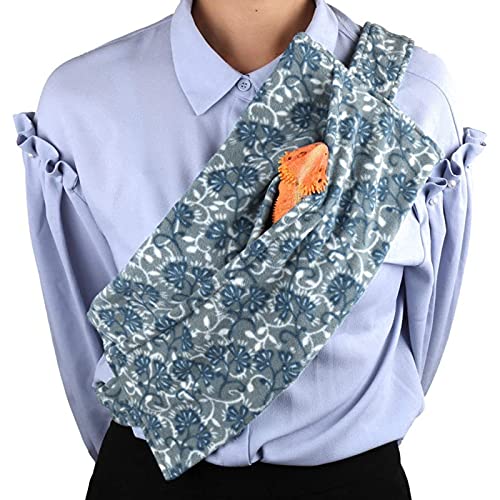Lizards Sling Carrier, Breathable Lizard Sling Bag Adjustable Reptile Carrier Bag, Soft Travel Bag for Bearded Dragon Climbing Pet Small Animal Outdoor Travel Walking