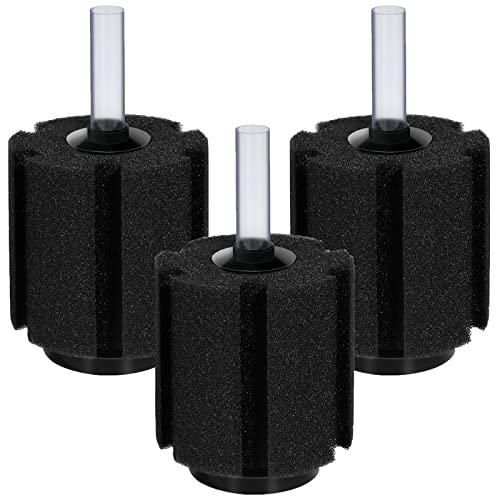 AQUANEAT Aquarium Bio Sponge Filter Breeding Fry Betta Shrimp Nano Fish Tank, 3pcs (Large up to 60Gal) - size: Large up to 60Gal