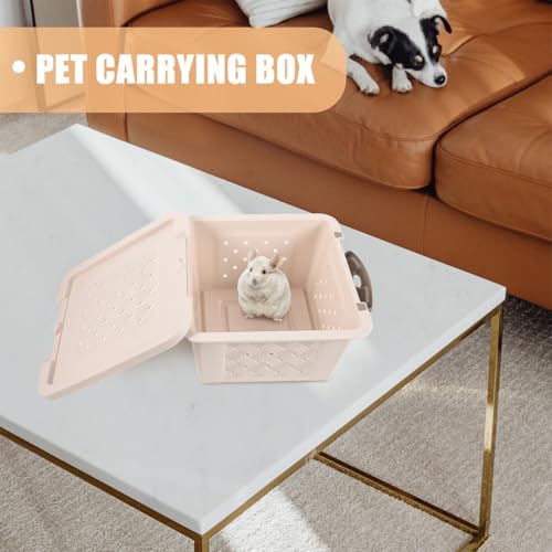 BESPORTBLE 2pcs Small Animal Carrier Case for Hamster Guinea Reptile Bird Portable Pet Transport Box Breathing