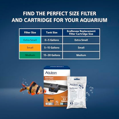 Aqueon QuietFlow Internal Filter with SmartClean Technology, Extra Small - size: Extra Small Filter, style: Extra Small Filter