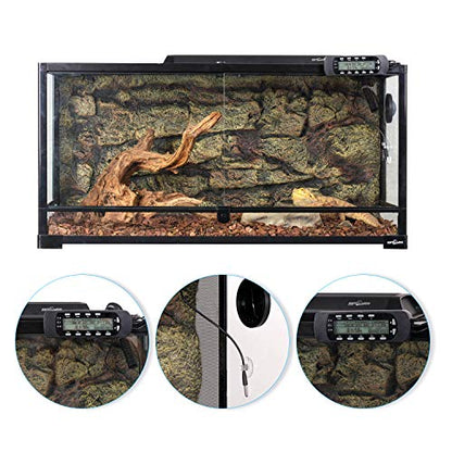 REPTI ZOO Reptile Thermostat Digital Outlet Temperature Timer Troptical or Desert Mode with Day Night Control for Aquarium Reptiles Terrarium Humidistat Mushroom Fermentation,Easy Setup (THC16) - color: 2 In 1 Temperature&Timer