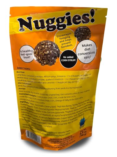 Harrison's Bird Foods Nuggies Treats - A Revolutionary High Potency Nuggets Treat Designed to Support Bird Health and Diet Transitions, 196g