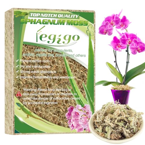 4QT Sphagnum Moss for Plants - 3.5OZ Natural Long Fibers Orchid Moss | Moisture Retention & Drainage Balance, Plant Moss for Orchids, Succulents, Carnivorous, Ferns, Reptile Bedding & Terrariums - size: 4 QT(3.5 oz)