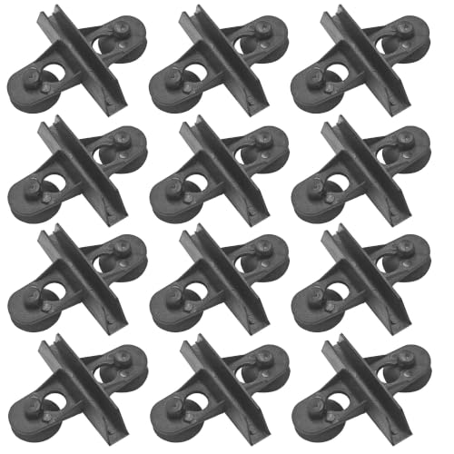 12PCS Aquarium Divider Suction Cup Clips Fish Tank Isolation Plate Holder Bracket Support for Glass Separating Board Divider (Black) - color: Black