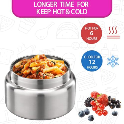 MAISON HUIS 8oz Soup Thermo Wide Mouth Vacuum Insulated Thermo Jar, Leak Proof Stainless Steel Food Container for Hot&Cold Food Kids Lunch Soup for School Travel (Purple) - color: Purple