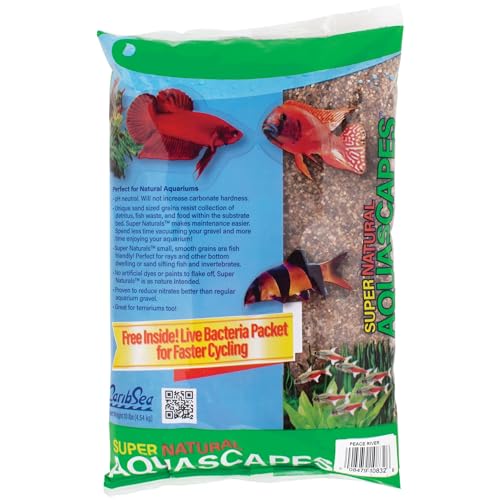 CaribSea Super Natural Peace River Gravel - 10 lbs - Natural Freshwater Substrate for Aquascaping, Stable Foundation for Plants & Fish Tanks