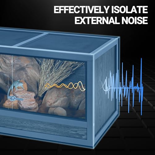 120 Gallon Reptile Tank, 48 x 24 x 24 Wooden Reptile Terrarium with Sliding Door & Top Screen Ventilation, Suitable for Bearded Dragon Ball Python Gecko Lizard, Better Insulation