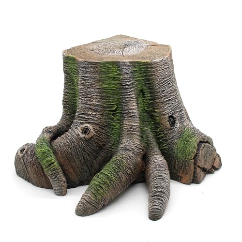 Large Bearded Dragon Basking Platform, Reptile Tank Accessories Hollow Tree Climing Ramp for Leopard Crested Gecko Lizard Turtle