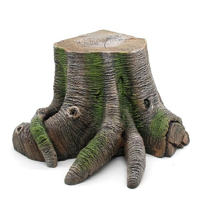 Large Bearded Dragon Basking Platform, Reptile Tank Accessories Hollow Tree Climing Ramp for Leopard Crested Gecko Lizard Turtle