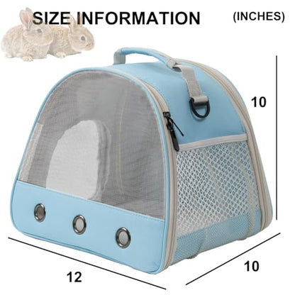 Ventilation Cage,Bearded Dragon Travel Carrier,Guinea Pig Carrier,Guinea Pig Bag for 2,Reptile Travel Carrier for Lizards Sugar Glider Hedgehog Rat Parrot Birds,Airline Approved (Blue, Mesh Carrier) - color: Blue