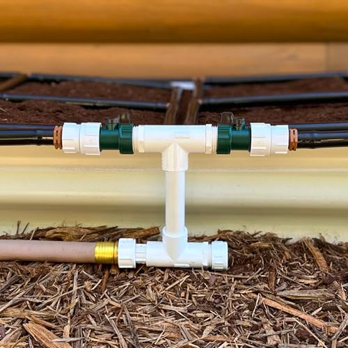 Garden Grid Manifold - 6" Tall, Double Style | Link All of Your Garden Grids So They Water Together | Ideal for Side-By-Side Garden Grid Connections - size: 6", style: Double