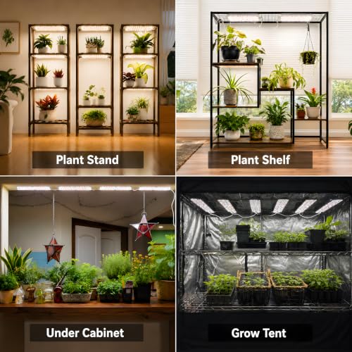 SDOVUERC 36W(Acutal Power) Full Spectrum Grow Lights for Indoor Plants – 576 LEDs,4/8/12/16/20H Timer,Daisy Chain,Wide Lighting Area for Seed Starting(Pack3) - color: Panel Grow Light(3Pack)