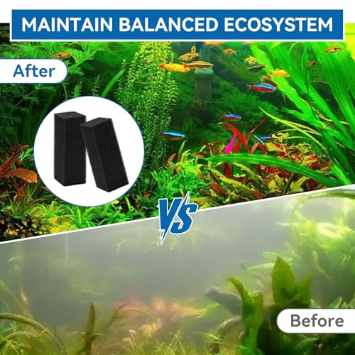 Aquarium Bio Sponge Fitler Media, Replacement Foam Insert Aquarium Filter Foam Sponges Fit For Fish Tanks, Ponds Filter, Sump, Canister, Power Filter - Fit For Ac 110 / 500 Filters, 30 PPI(2 PCS)