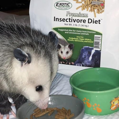 Premium Insectivore Diet (2.5 lb.) - Healthy Nutritious Chicken Based High Protein Pellet Diet - for Sugar Gliders, Hedgehogs, Opossums, Skunks & Other Insectivores - size: 2.5 Pound (Pack of 1)