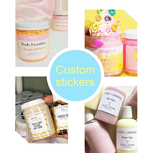 100-500 Custom Stickers Personalized Labels, Customized Stickers with Any Image Logo and Text. Custom Stickers for Business LogoThank You Labels,etc. (Hexagon, 2.5 Inch) - color: Hexagon, size: 2.5 Inch