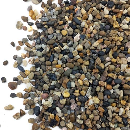 10LB Aquarium Gravel, 1/4" Pea Gravel for Fish Tank, Small River Rocks for Garden Decoration, Landscaping, Vase Filling, Flower Pot Paving(4-8MM) - size: 10LB, style: 4-8MM