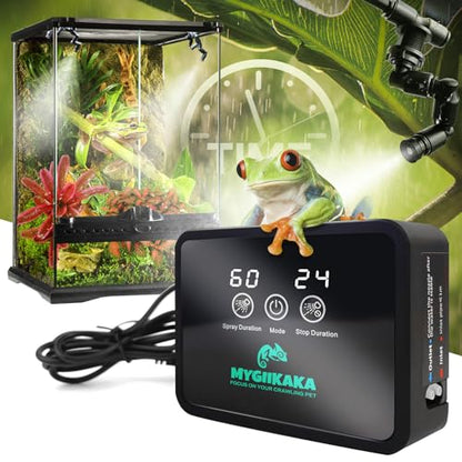 Reptile Smart Mister, Reptile Humidifiers Misting System Automatic with Timer, Terrariums Humidifier with 360°Adjustable Misting Nozzles, Spray Kit for Rainforest Plants Amphibian - size: Touch Version - Upgraded