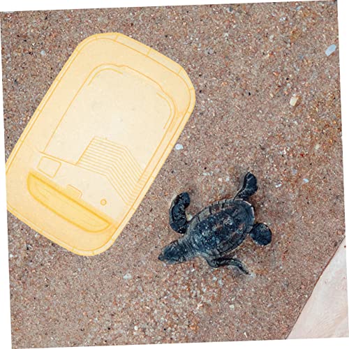 Yardwe 2pcs Turtle Tank Basking Platform Small Turtle Aquarium Habitat Reptile Living Box for and Aquatic Pets Convenient Cleaning and Fun Environment Amber