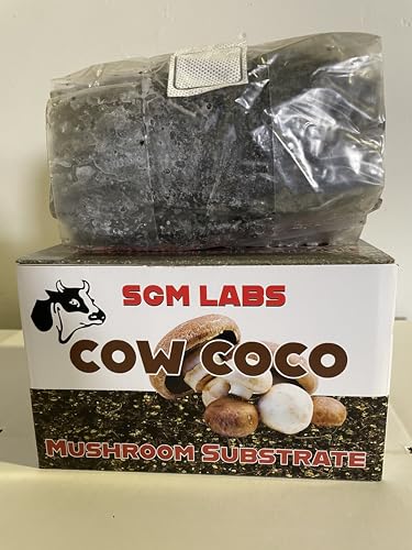 5 LBS Coco Mushroom Substrate with Added Cow Manure, Brown, 5lbcowcocosubstrate