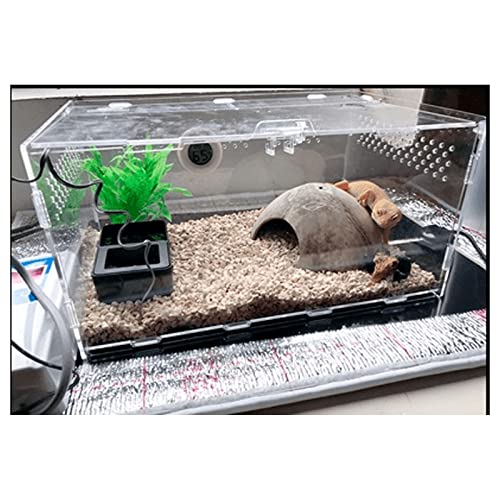 Tbrand Reptile Heating Pad with Temperature Adjustment, 110V 7W Heat Mat for Reptiles Tortoise Snakes Lizard Gecko Hermit Crab Turtle，Under Tank Heating Pad (7W(5.51inch*11inch)) - size: 7W(5.51inch*11inch)